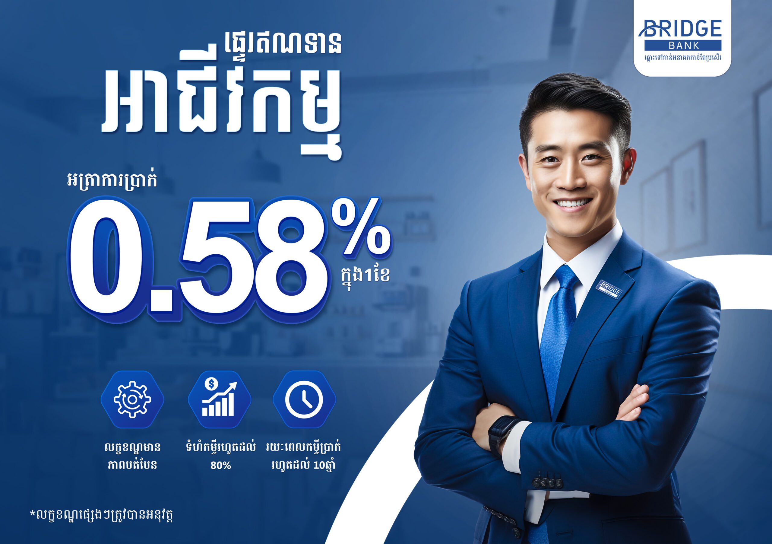 ពង្រីកអាជីវកម្មរបស់អ្នកជាមួយនឹង​ ឥណទានអាជីវកម្ម ឬផ្ទេរឥណទាន